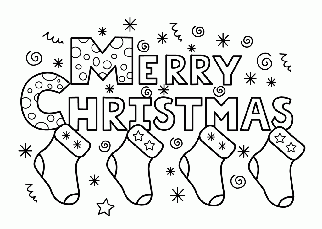 Merry Christmas Coloring Pages for Preschoolers