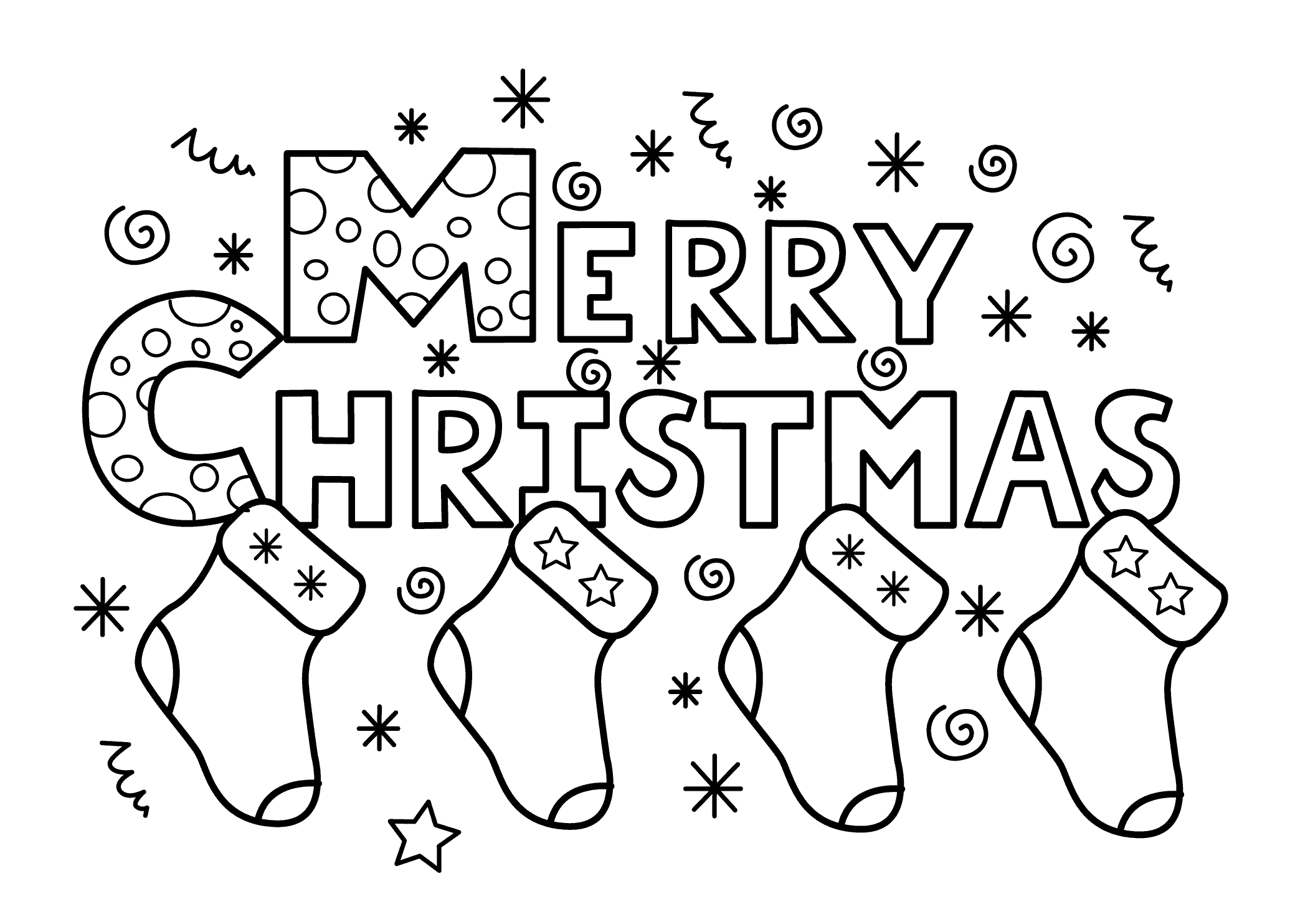 Free Coloring Christmas Printables