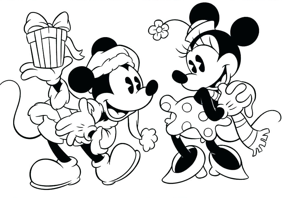 Mickey Mouse Christmas Coloring Pages Best Coloring