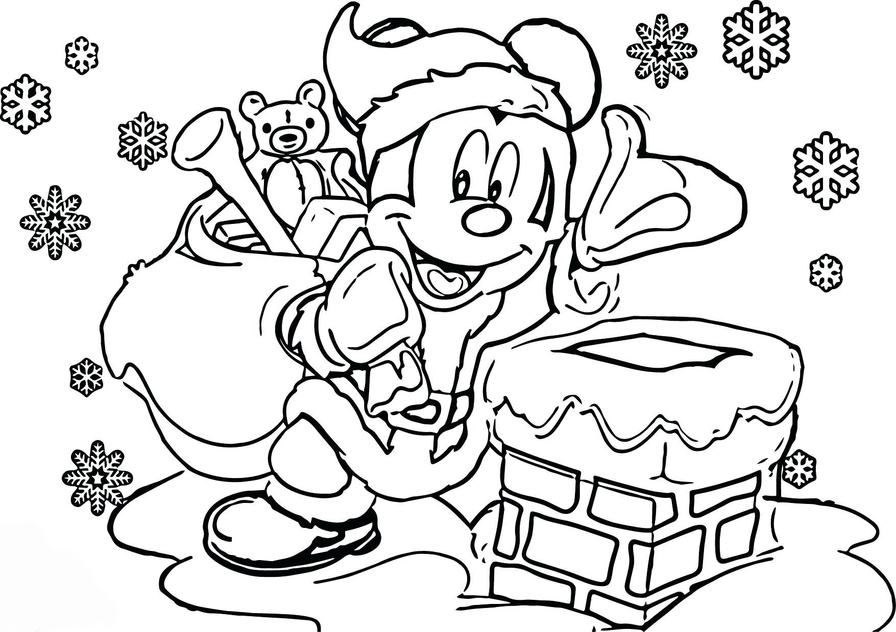 disney coloring pages mickey mouse christmas