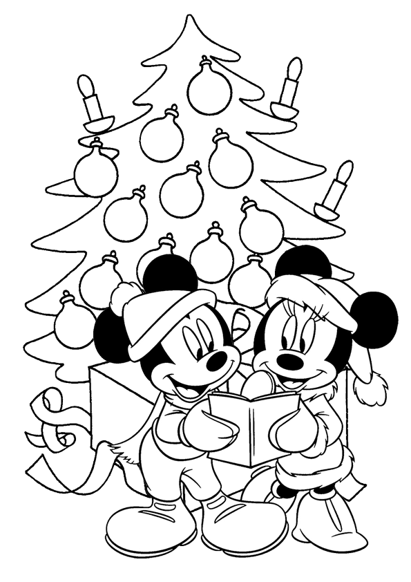 Mickey Mouse Christmas Coloring Pages Best Coloring