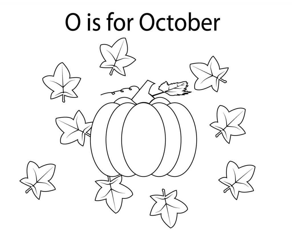 O is for October Coloring Pages