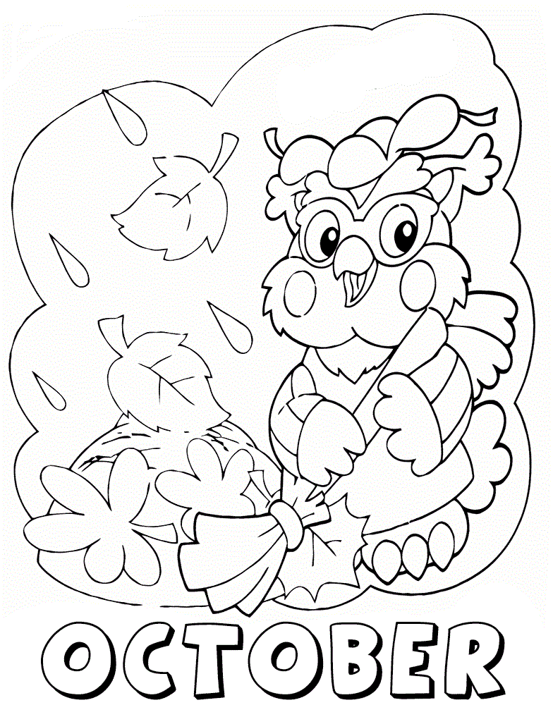 October Pages Coloring Pages