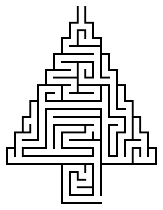 Printable Christmas Tree Maze