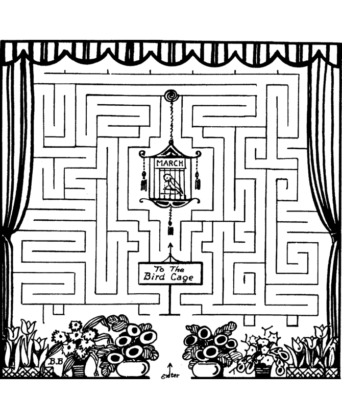 Maze Free Printable Coloring Pages