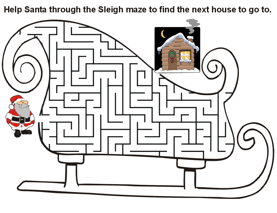 Santas Sleigh Christmas Maze