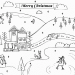 Winter Scene - December Coloring Pages