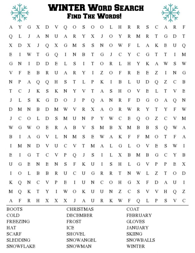 Winter Word Search