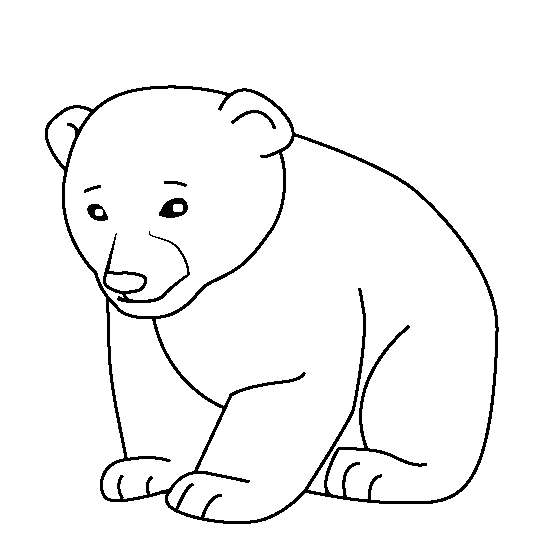 Baby Animal Coloring Pages Bear Cub