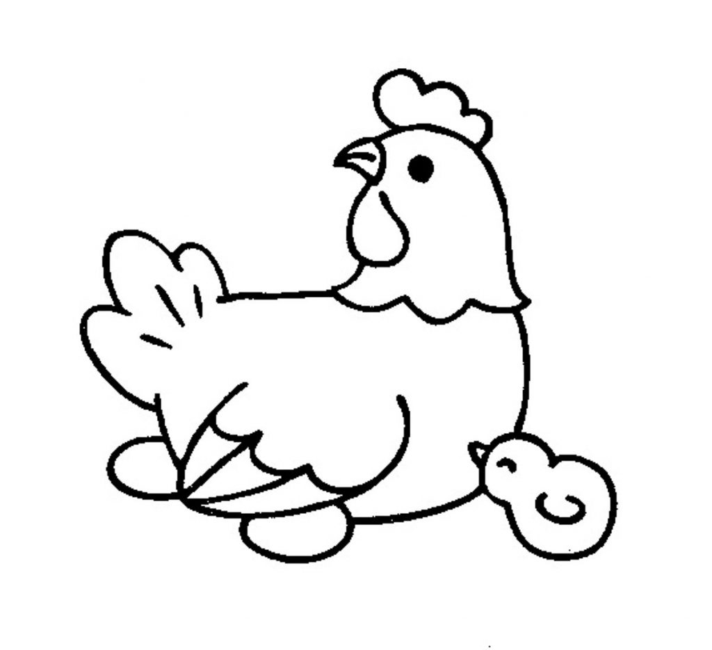 Baby Animal Coloring Pages Chick