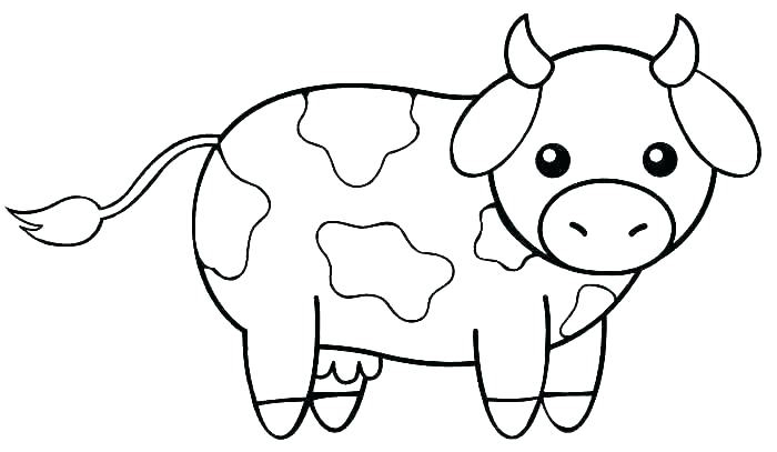 Baby Animal Coloring Pages Cow