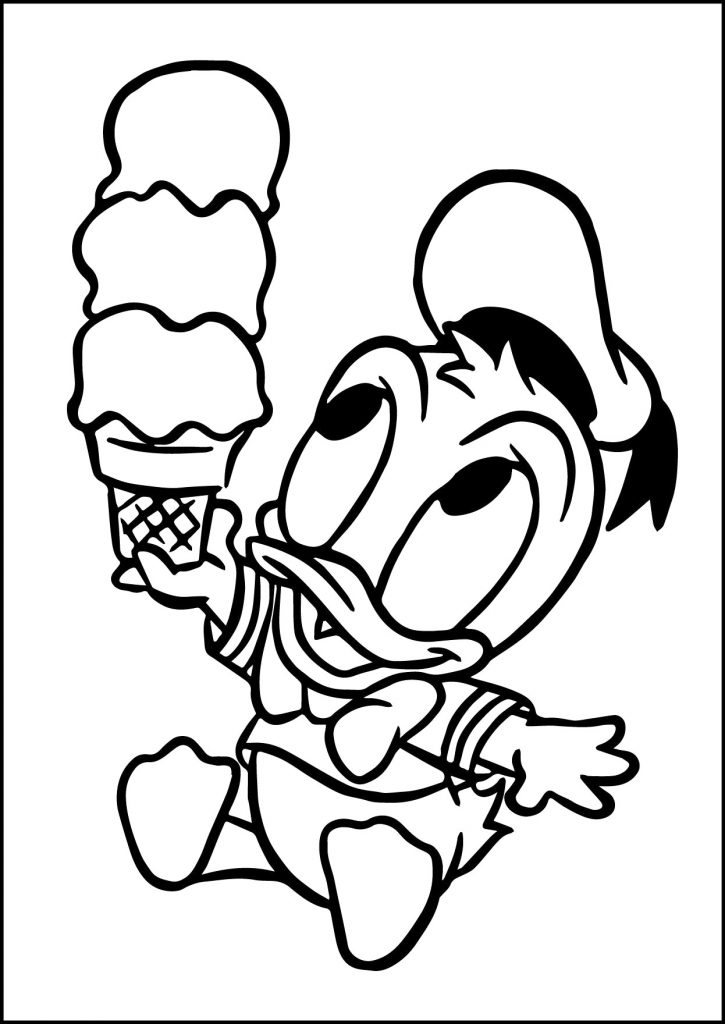 Baby Animal Coloring Pages Donald Duck