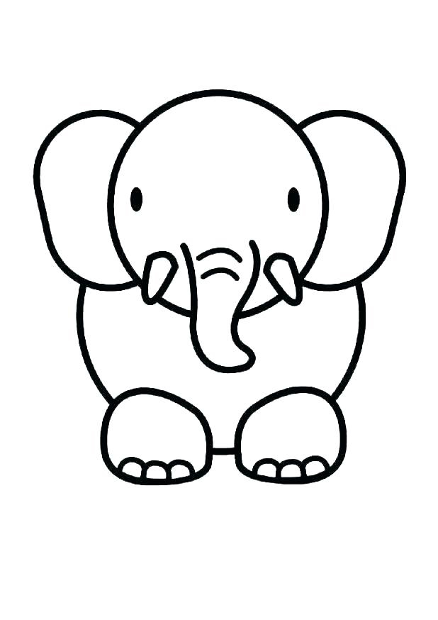Baby Animal Coloring Pages Elephant