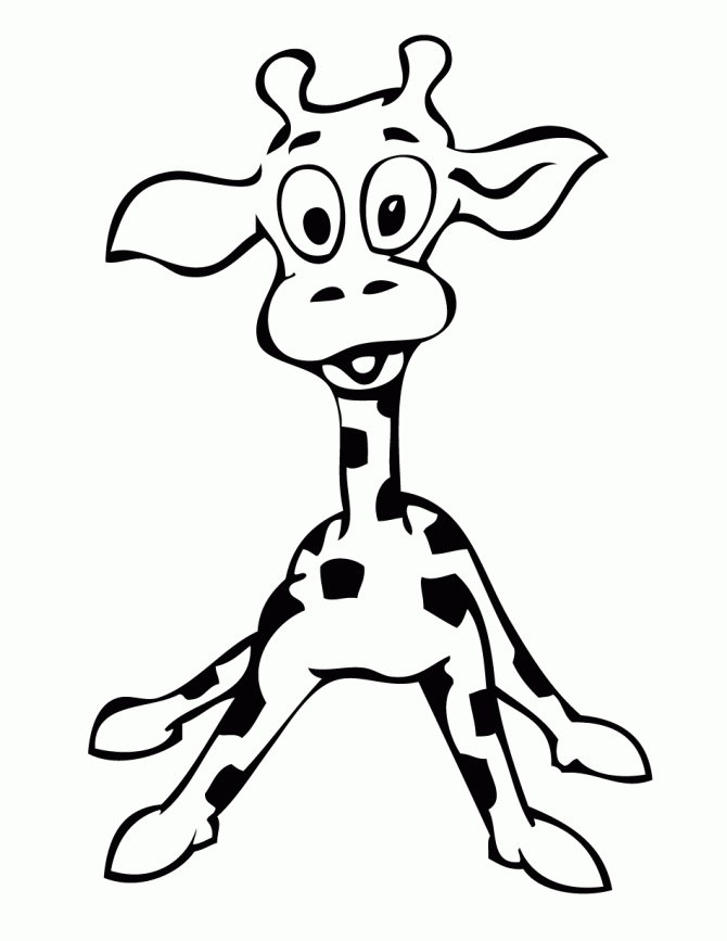 Baby Animal Coloring Pages Giraffe