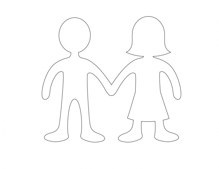 Paper Doll Template Best Coloring Pages For Kids