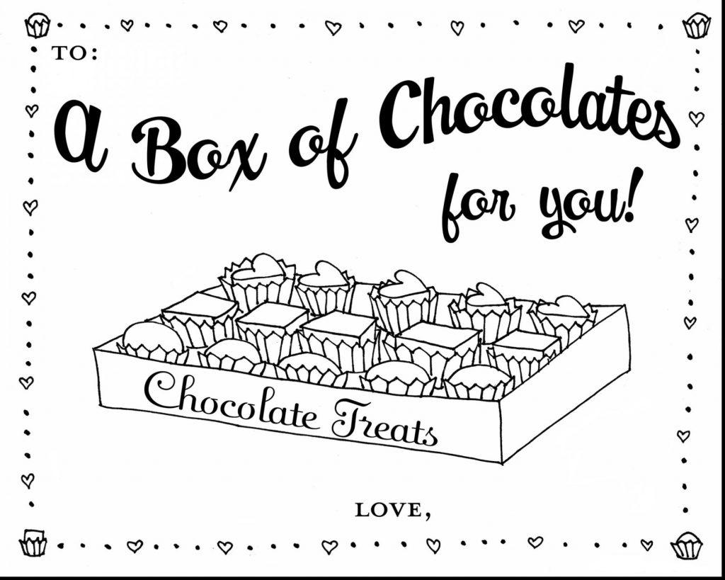 Chocolates - February Coloring Pages