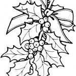 Christmas Holly Coloring Pages