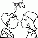 Cute Mistletoe Coloring Pages