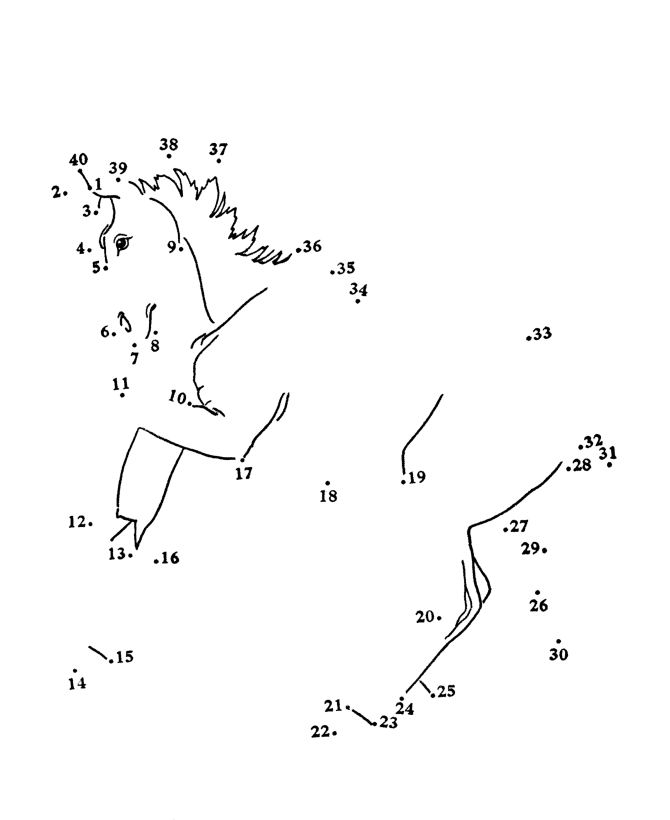Easy Horse Dot to Dot Puzzle