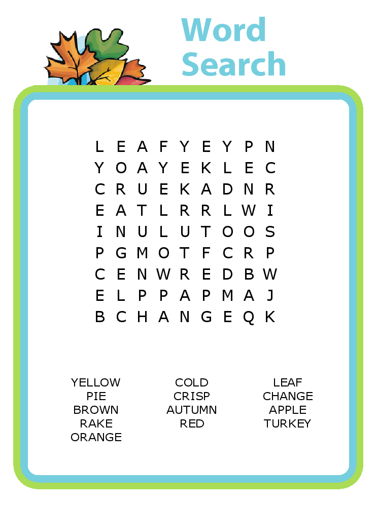 Easy Word Search for Kids