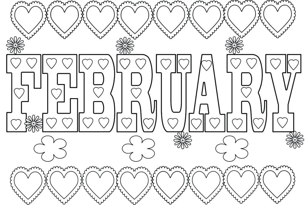 February Coloring Pages Printable