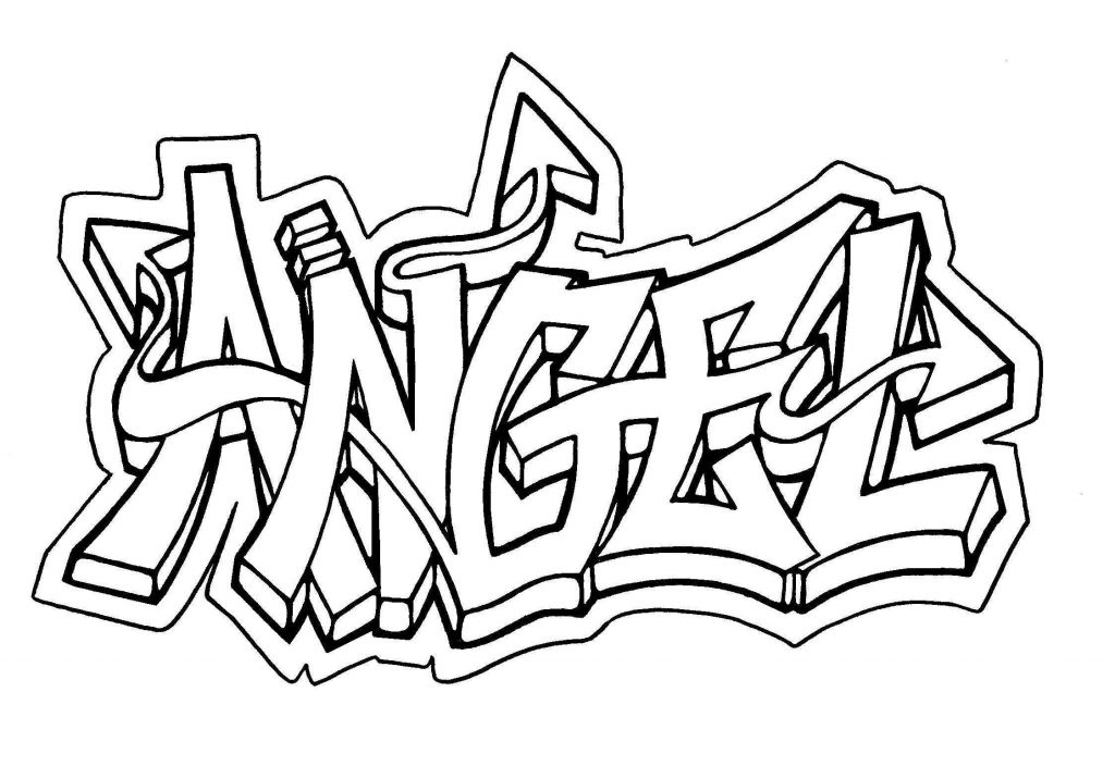 Free Graffiti Coloring Pages