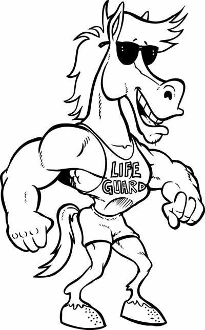 Funny Coloring Pages Horse