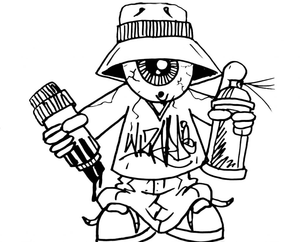 Graffiti Artist Coloring Pages