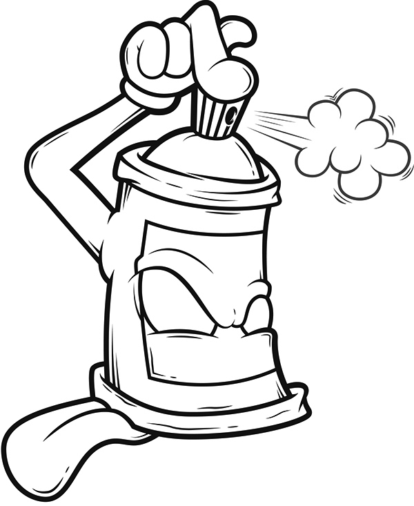 Graffiti Coloring Pages spraypaint