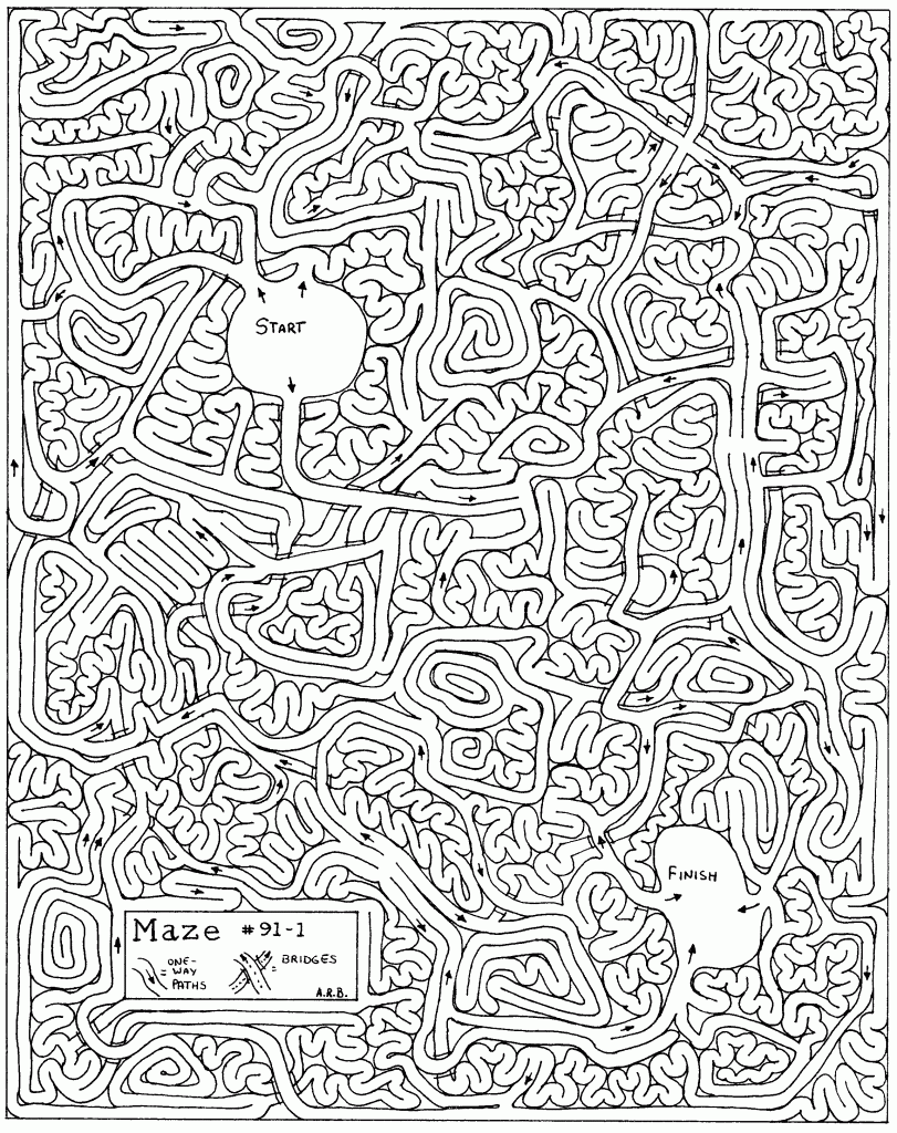 Hard Printable Maze Puzzles