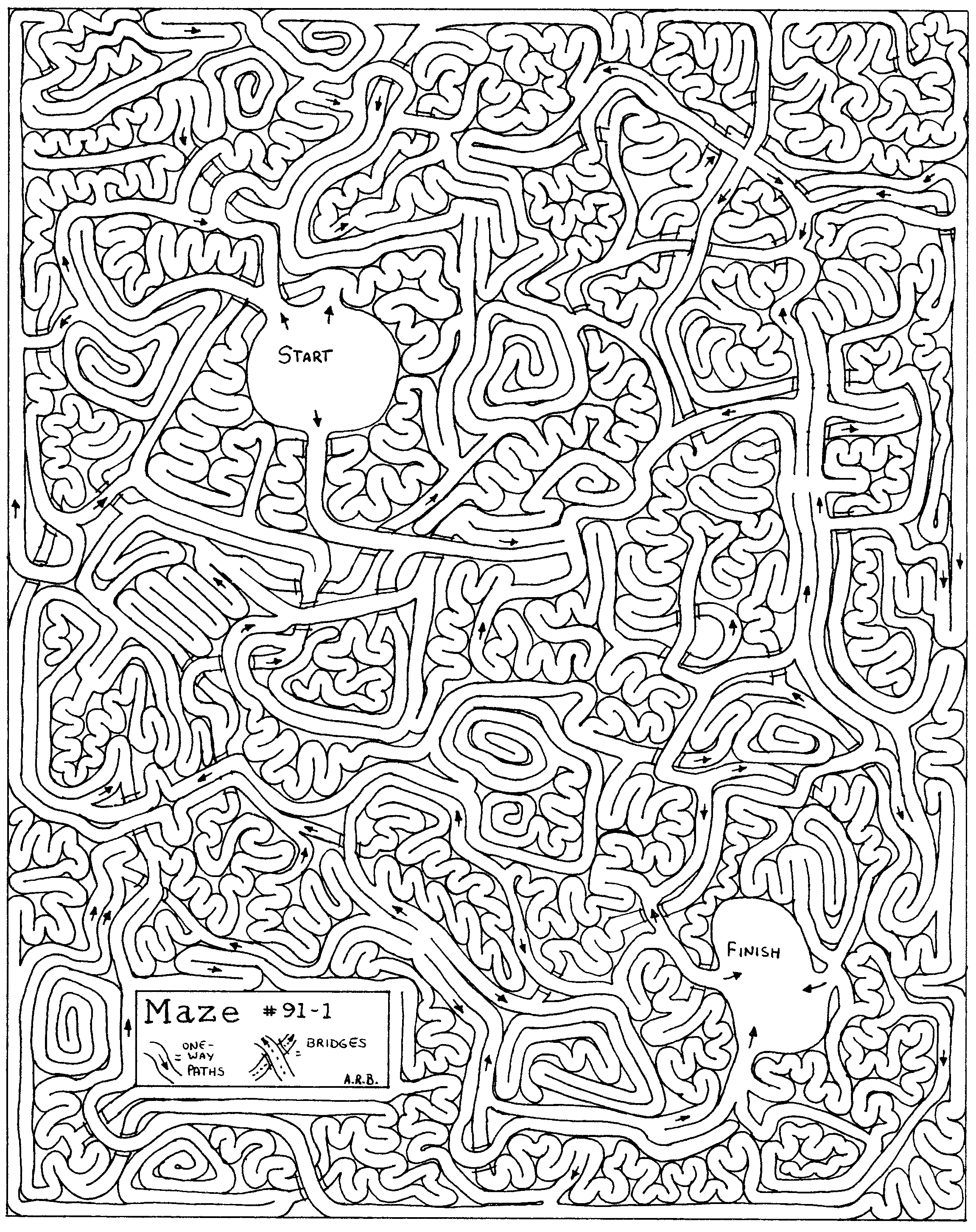 Free Printable Maze Puzzles For Adults