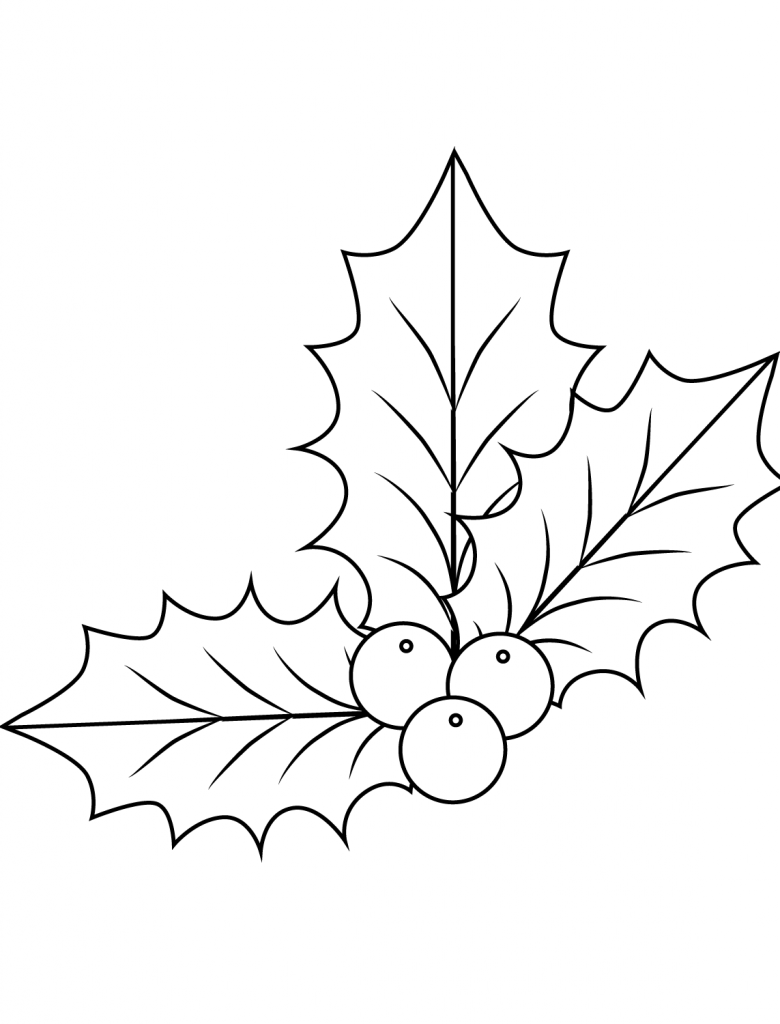 Holly Coloring Pages