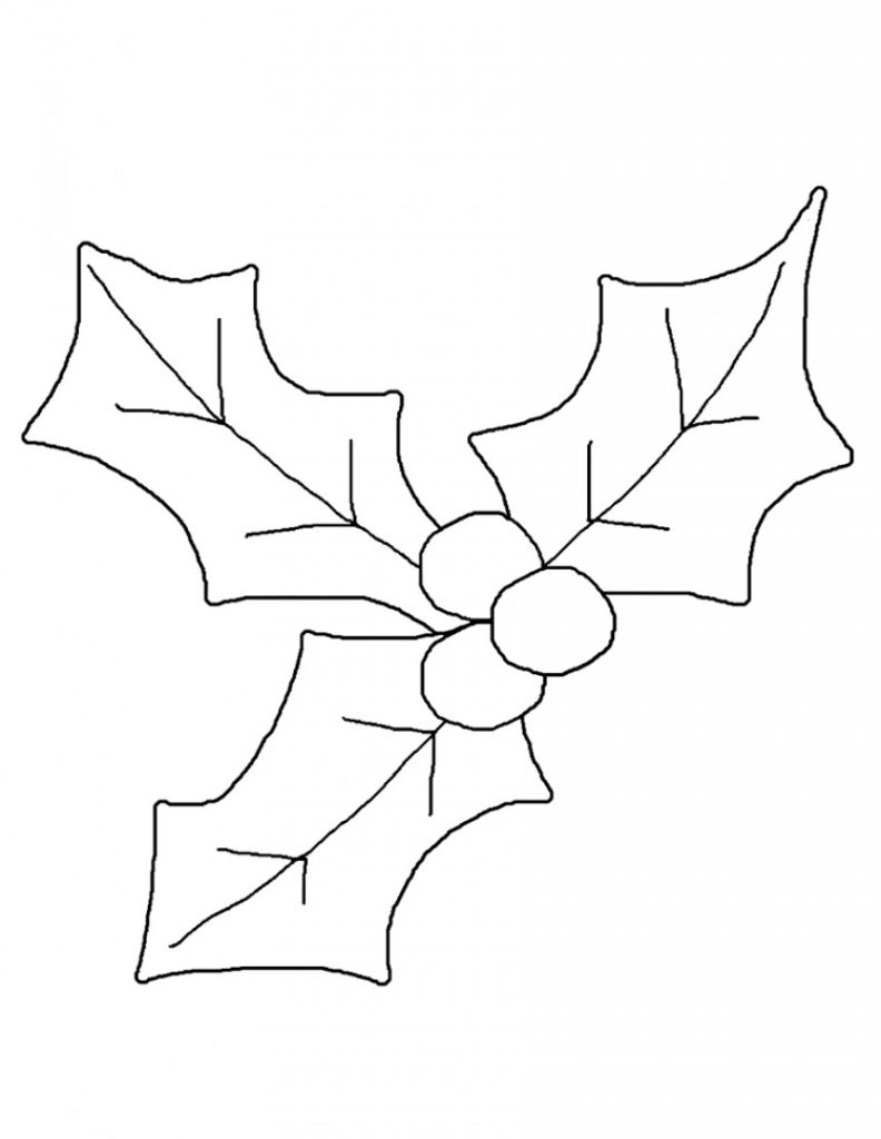 Holly Coloring Pages Printable