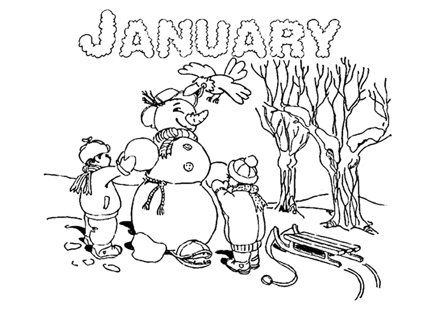 January Coloring Pages