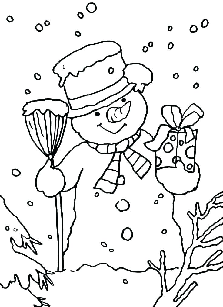 January Snowman Coloring Pages