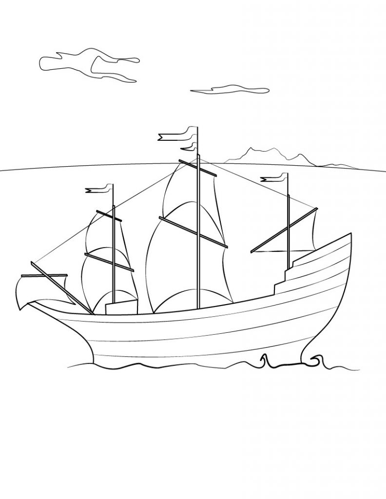 Mayflower Coloring Pages Printable