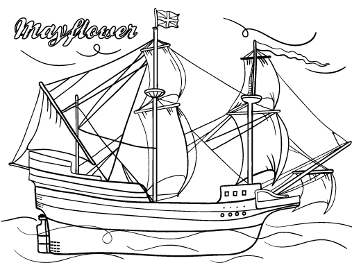 Mayflower Coloring Pages Printable