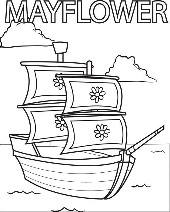 Mayflower Coloring Pages - Best Coloring Pages For Kids