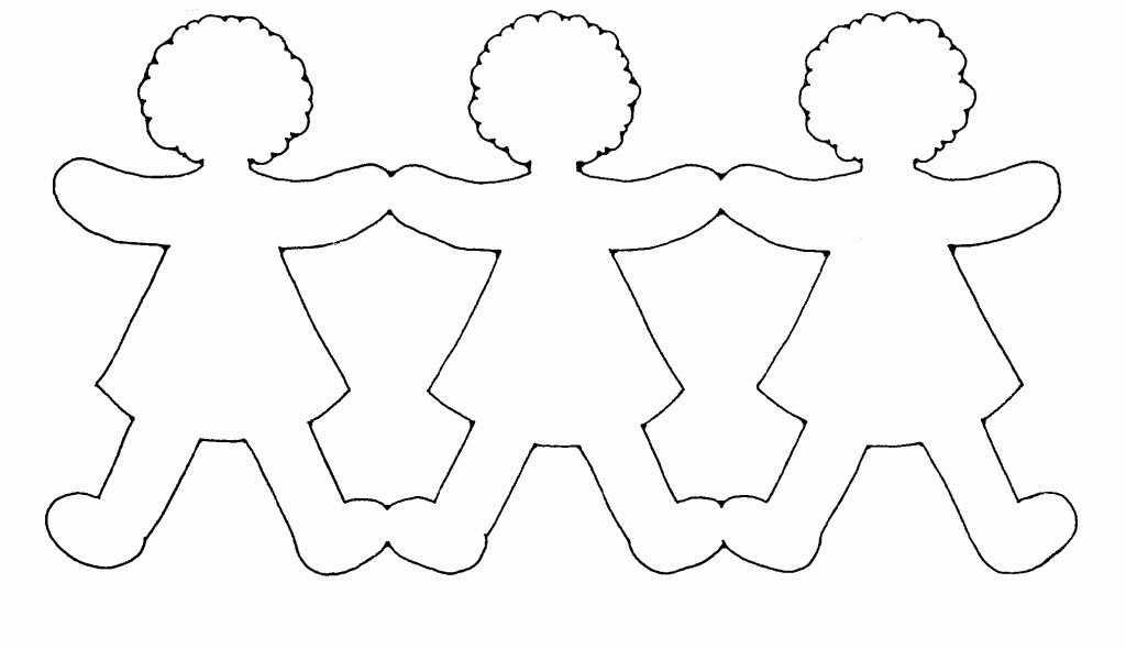 Paper Doll Chain Template
