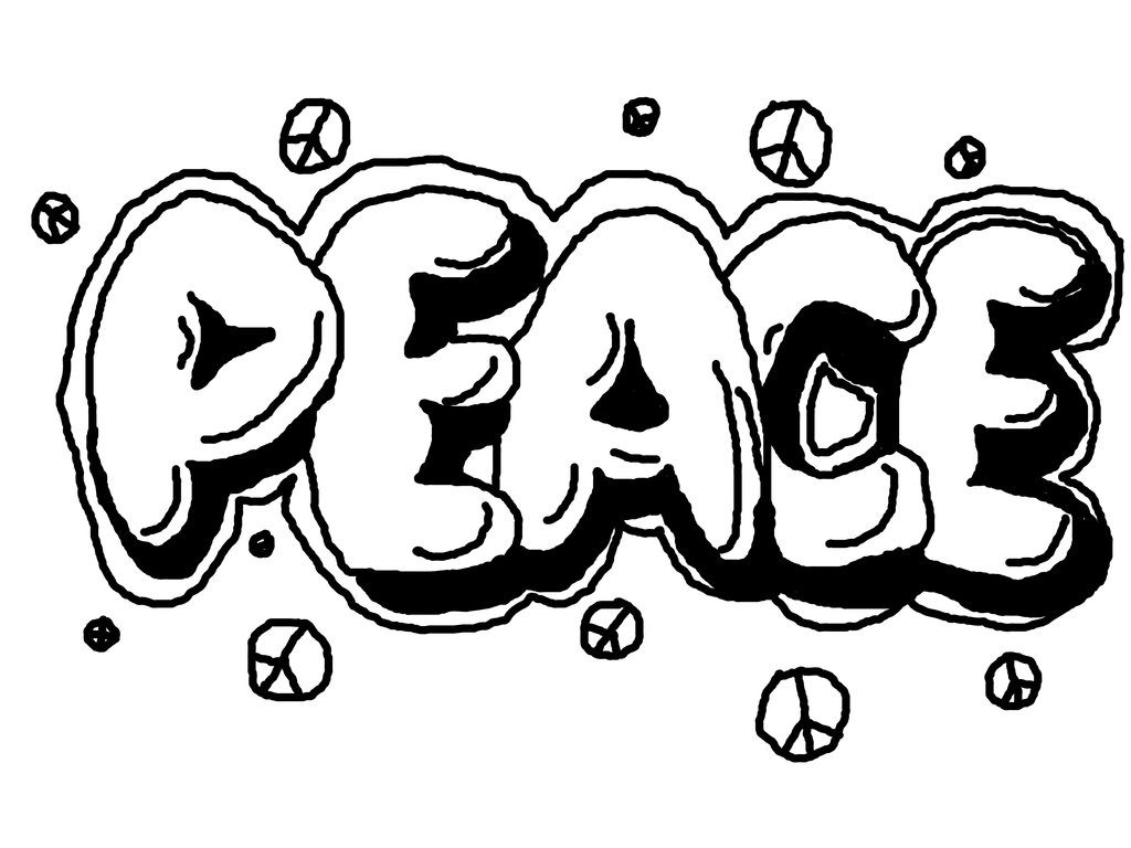 Peace - Graffiti Coloring Pages