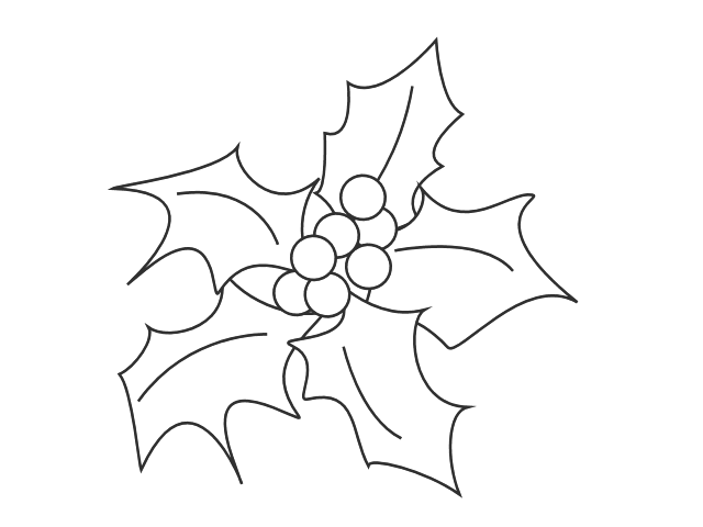 Holly Coloring Pages - Best Coloring Pages For Kids