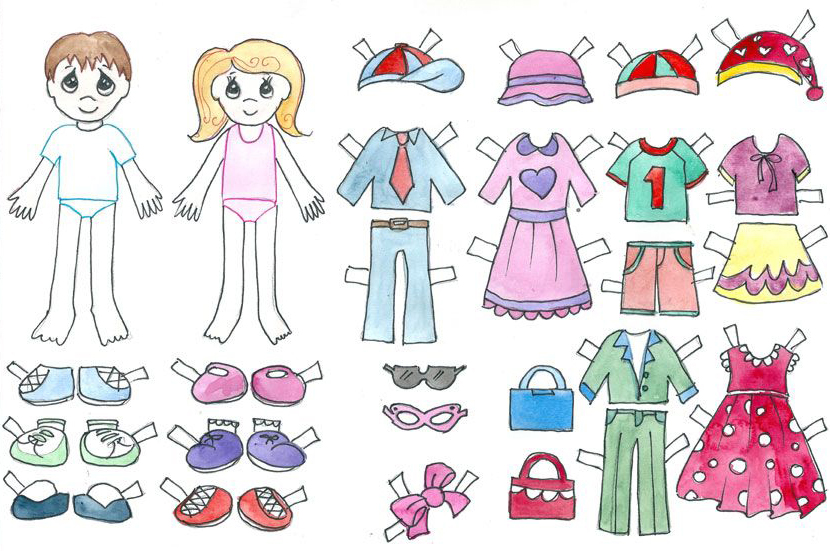 Paper Doll Template Best Coloring Pages For Kids