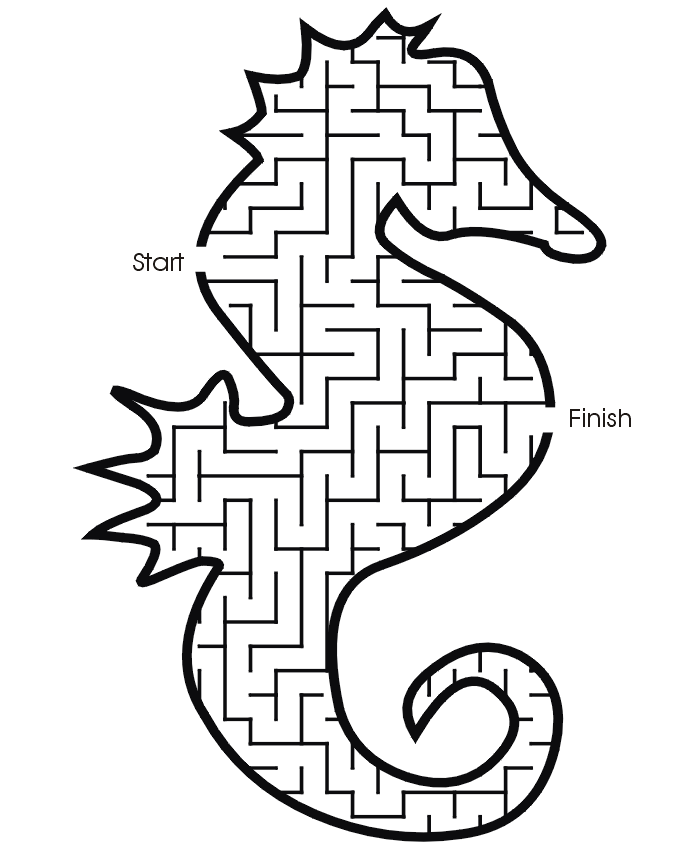 Seahorse Maze Puzzle Medium