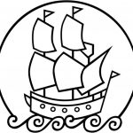 Simple Mayflower Coloring Page