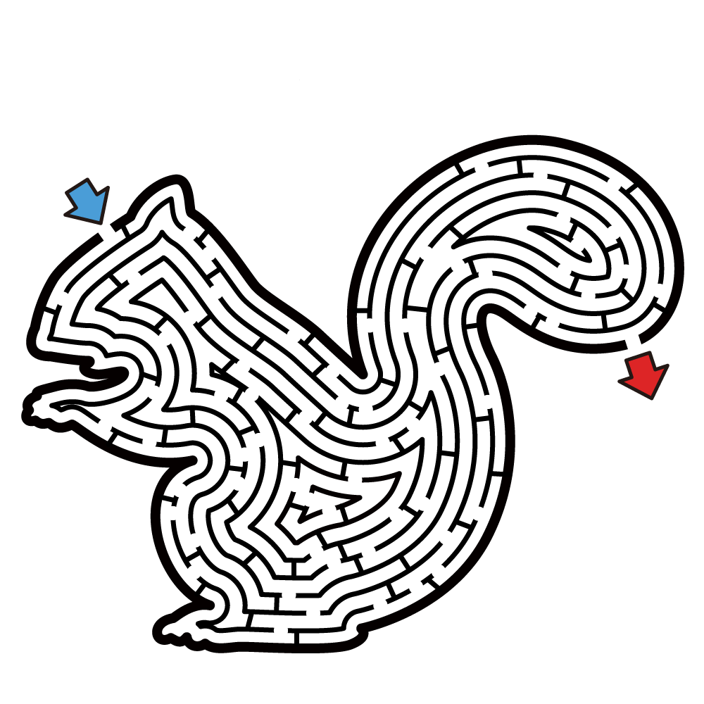 Squirrel Maze Puzzle Medium Hard