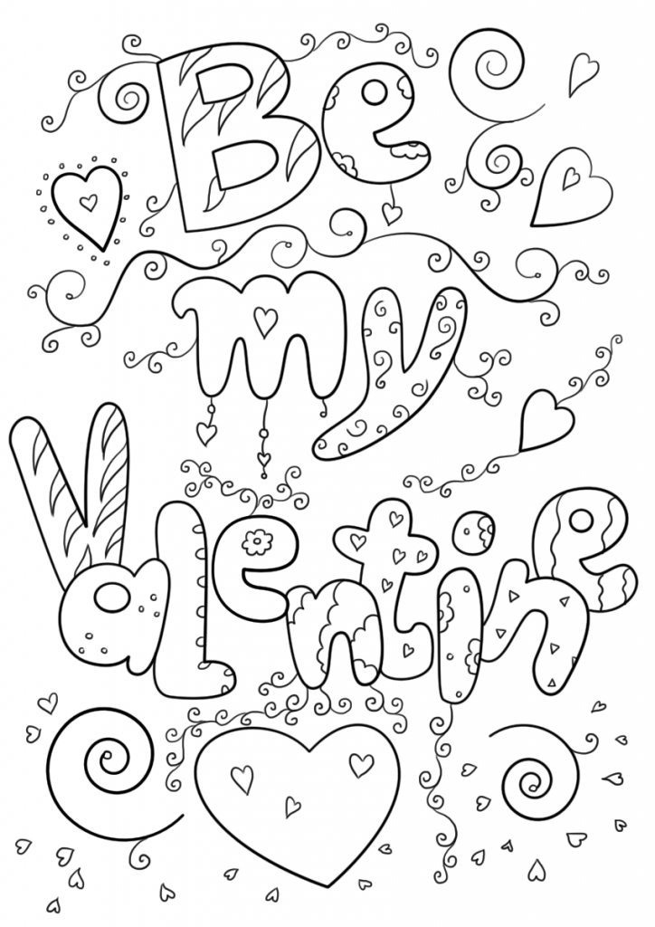 Valentine February Coloring Pages