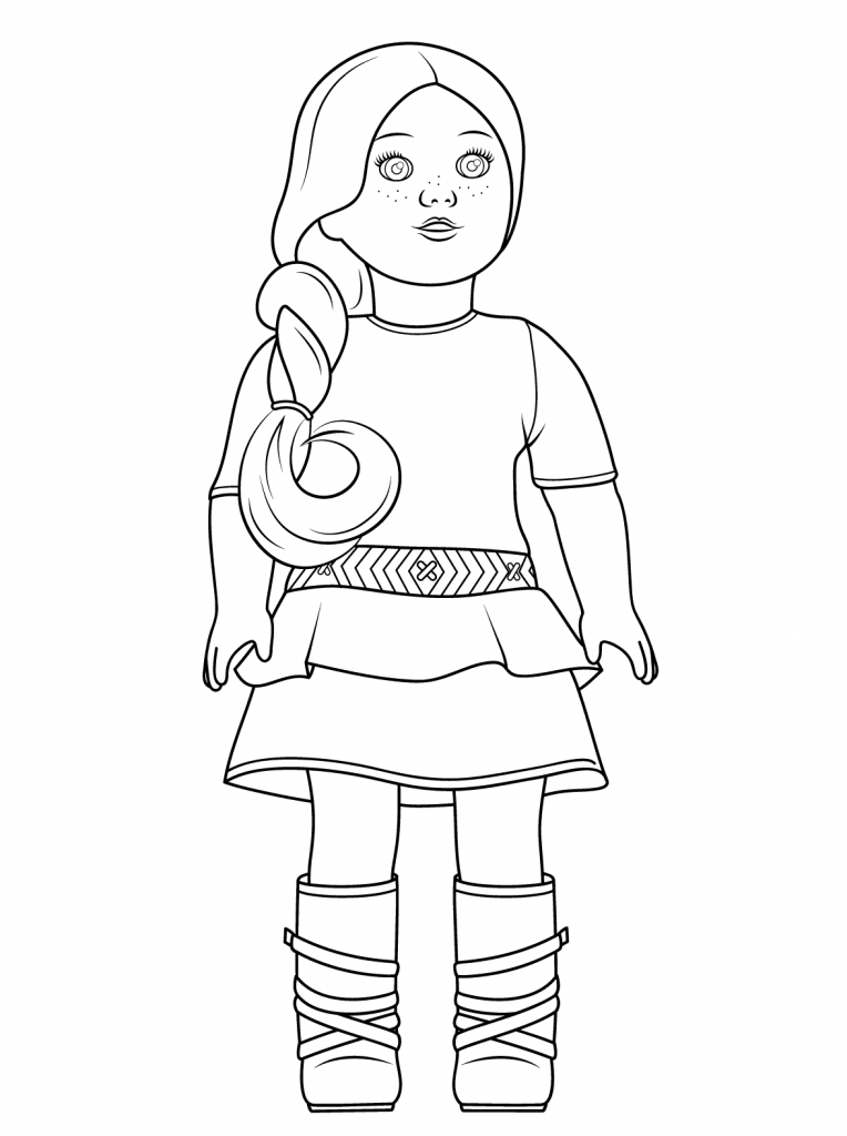 American Girl Coloring Page Kaya