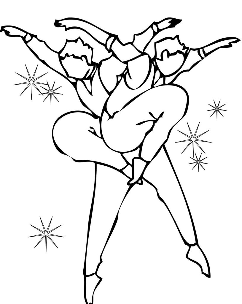 Ballet Dance Coloring Page Men