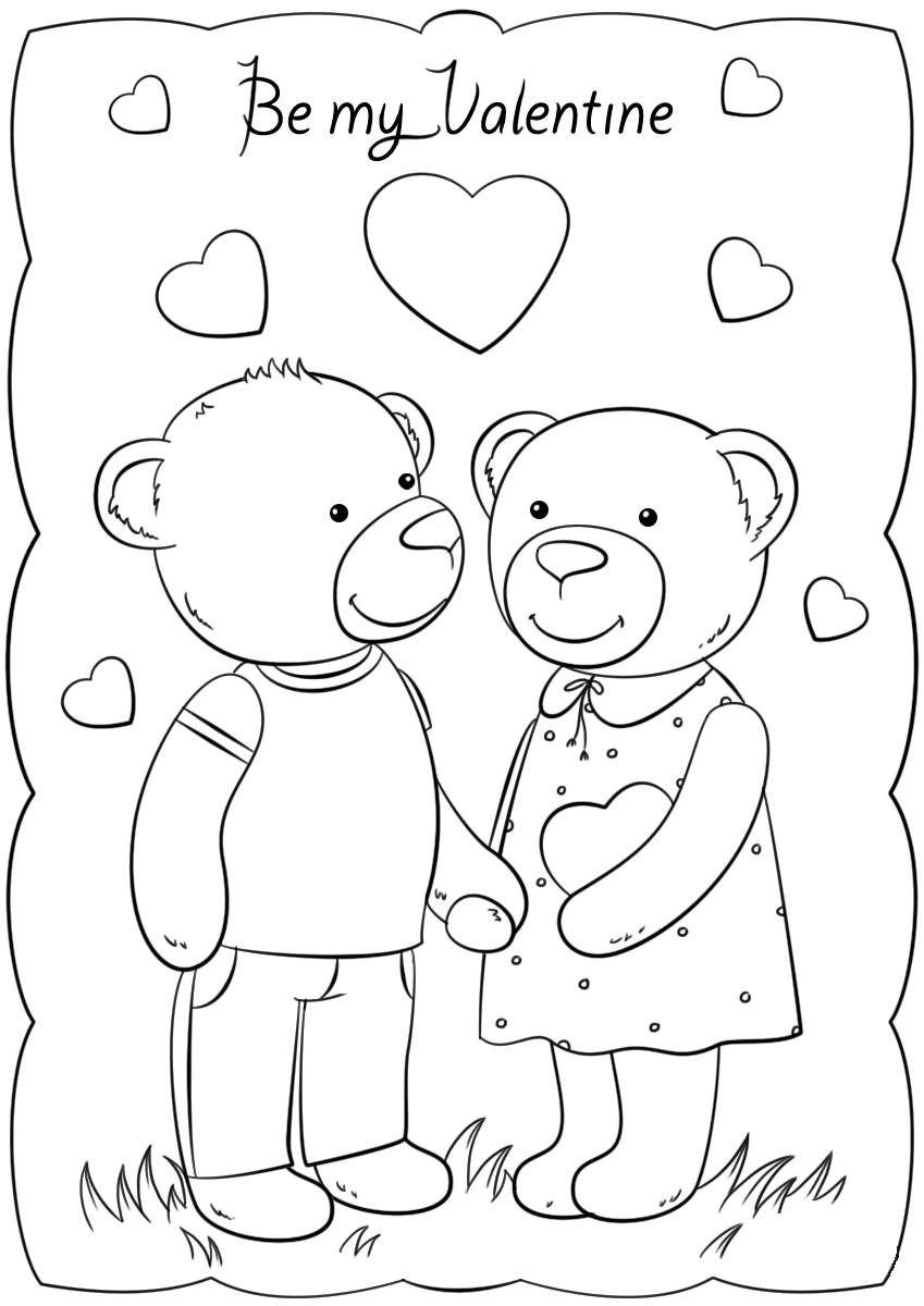 Printable Valentines Day Coloring Cards