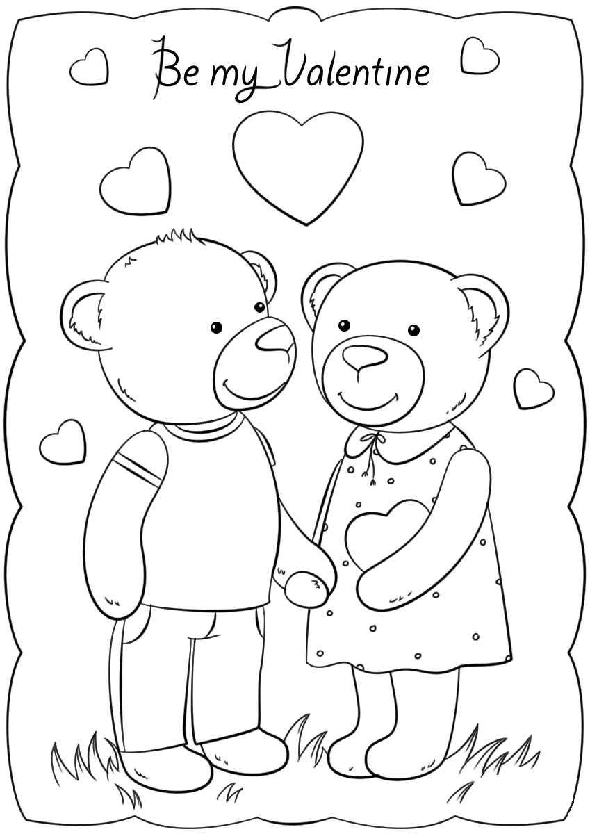 Free Printable Valentine s Day Cards To Color Printable Word Searches